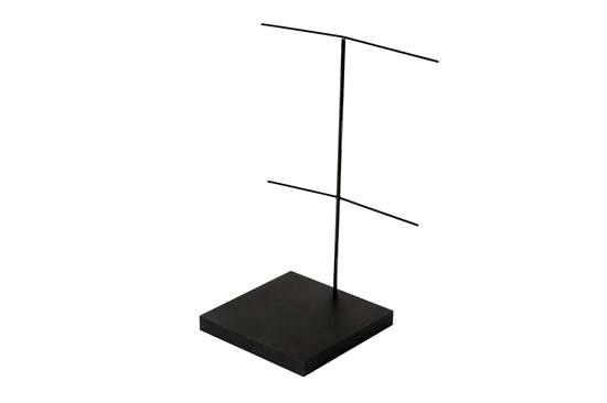 Metal Mask Stand for Displaying Hanging Objects on a Flat Surface