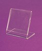 Clear acrylic mount in front of purple background